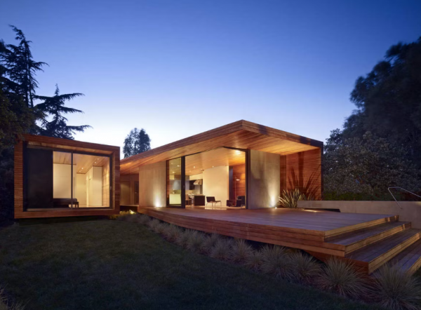 Villa Kayu Modern dengan Desain Minimalis